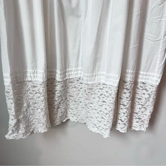 La Cera Plus Size 100% Cotton Lace Applique Gown Size 3XL Cottagecore - Picture 3 of 9